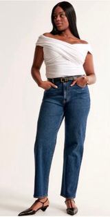 Abercrombie & Fitch High Rise Vintage Straight Jean Size 12 Curve Love Photo 0