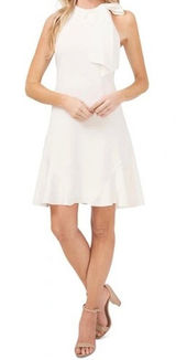CeCe tie at neck Women's Dress, Sleeveless, White, $35 Size M, B52 Photo 0