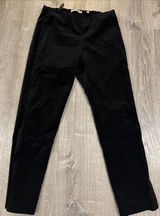 VINCE‎ Black Slim Pants Women S Stretch Pull On Career Minimalist Chic Velour Photo 0