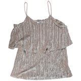 RO&DE Womens‎ Velvet Cold Shoulder Tiered Cami Top Size S Made in USA Photo 0