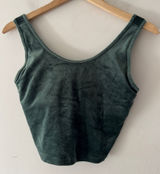 Aerie‎ Green Velvet Recharge Least Support Bralette Crop Top Photo 0