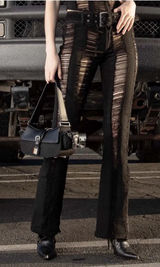 I.AM.GIA Kasmir Distressed Jeans W/ Belt Small Punk Goth LA‎ Streetwear Photo 0