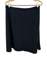 Smartwool Black A-Line merino wool knee length skirt L casual layering office Photo 0