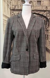 Very Nice Gently Used Plaid Blazer Gray Photo 0