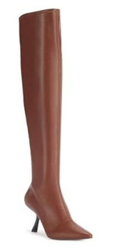 KARL LAGERFELD Paris Kian Knee High Heeled Boots Brown Womens Size 7 NIB Photo 0