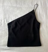 Princess Polly Black One-Shoulder Top Photo 0