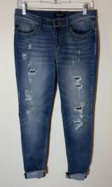Judy Blue Distressed‎ Cuffed Skinny Jeans Size 9/29 Photo 0