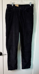 NWT Women's Levis High Waisted Mom Jean Black Corduroy Relaxed Tapered Fit 30x30 Photo 0