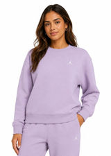 Jordan Womens Brooklyn Fleece Crewneck Sweatshirt Purple FV7074-537 Large NWT Photo 0