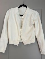 White Knit Cardigan Photo 0