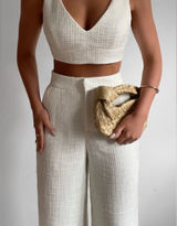 Showpo Adelaide Two Piece Wide Leg Set In White Photo 0