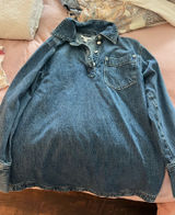 Topshop Mini Denim Shirtdress Photo 0