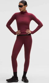 Lululemon Fast Free High Rise Legging Sz 6 Burgundy LW5CFSS Photo 0