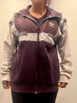 Adidas Women's Large Purple Zip Up Hoodie Sweatshirt Photo 0