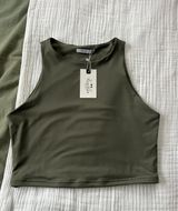NWT Boutique Crop Top Green Size XL Photo 0