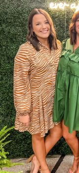 Adrienne Zebra Print Dress Photo 0
