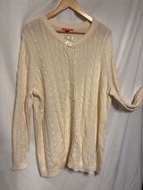 Woman Within GrandmacoreCream Cable Knit Button-Front Cardigan Size 1X NWOT Photo 0