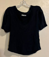 Free People We The Free Papaya Puff sleeve tee sz M Photo 0