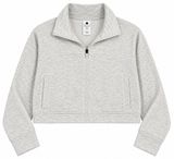 Yogalicious Cloud Plush Elite Bomber Jacket Heather Gray S Photo 0