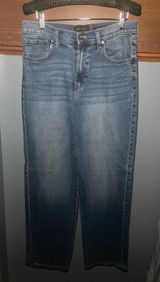 Kendall + Kylie Womens High Rise Straight Leg Jeans Blue Denim Size 11/30 Photo 0