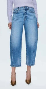 Pistola‎ Eli Barrel Jeans 24 Rhythm Vintage High Rise Arched Cropped Light Wash Photo 0