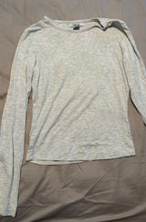 Long sleeve grey Modal shirt Gray Photo 0