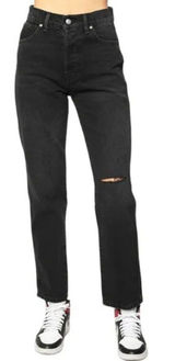 Revice NWT Ex-Boyfriend Jeans Black Distressed High Rise Ripped Size 31 Women‎ Photo 0