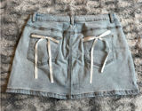 Shein Denim Skirt with Bows - Light Wash L Photo 0