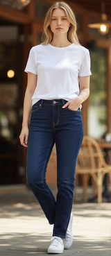 Ann Taylor The Skinny Modern‎ Fit Jeans Dark Indigo Blue Stretch Size 10 70268 Photo 0