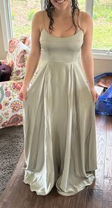 ASOS Sage Green Satin Dress Photo 0