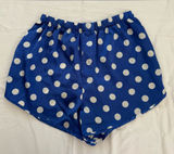Vintage Victoria’s Secret‎ Blue Polka Dot Satin Tap Shorts Size M Photo 0