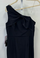 NWT JS Collections One-Shoulder Bow Gown for Cocktail Maxi Gown‎ Sz 8 Black Photo 0