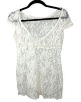Victoria's Secret Vintage Y2K Sheer Floral Lace Babydoll Baby Doll Tee Medium Photo 0