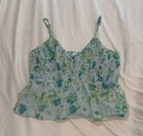 Floral Smocked Free People Tank Top Photo 0