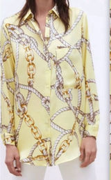 COPY - Zara XSmall Yellow satin blouse Photo 0