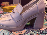 MIA Women's Deena Round Toe Platform Lug Sole Loafers Bone Size 9.5 Photo 0