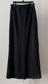 Petal + Pup sz 6 Black‎ 100% Cotton Textured Midi Skirt High Waisted Boho NWOT Photo 0