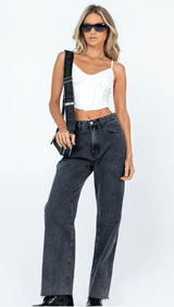 Princess Polly Straight Leg Jeans Photo 0