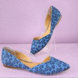 Tommy Hilfiger Naria 3 Floral Denim D'Orsay Ballet Flats Blue 6‎ Photo 0