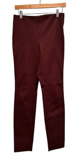 COS Womens Burgundy Slim Fit Side Zip Trousers Pants Size 6 Workwear Minimalist Photo 0