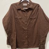Wrancher by Wrangler Women's Brown Pearl Snap Western Shirt Long Sleeve XL y2k Photo 0