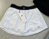 Alo Yoga White High Waist Mini Skort Built-In Shorts Photo 0