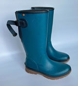 BOGS Women's Size 6 Amanda II Tall‎ Rain Boot Teal Blue Outdoors Gardening Farm Photo 0
