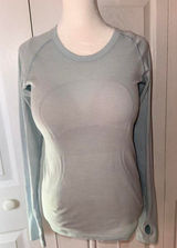 Lululemon Women's‎ Swiftly Tech Long Sleeve Shirt Mint Sea Mist Green Sz 6 Great Photo 0