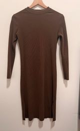 Knit Midi Dress Brown Photo 0