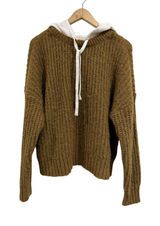 OFFLINE by Aerie Women Brown Chunky Knit Hooded Sweater Size M 9798599940 Photo 0
