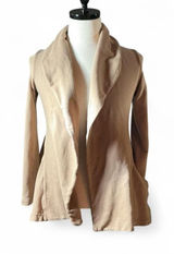 Free People Cozy‎ Waterfall Cardigan Jacket Beige Cotton Blend XS Cottagecore Photo 0