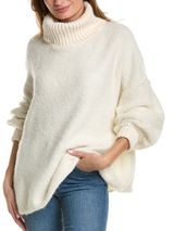 Free People Milo Cowl Cozy Cream Turtleneck Women's Sweater Size Large Photo 0