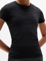 Athleta in Motion Crewneck Seamless Tee in Black size small Photo 0