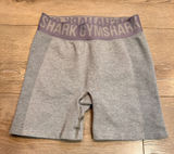 Gymshark‎ Flex Cycling Shorts Grey Purple High Rise Small S Workout Gym Photo 0